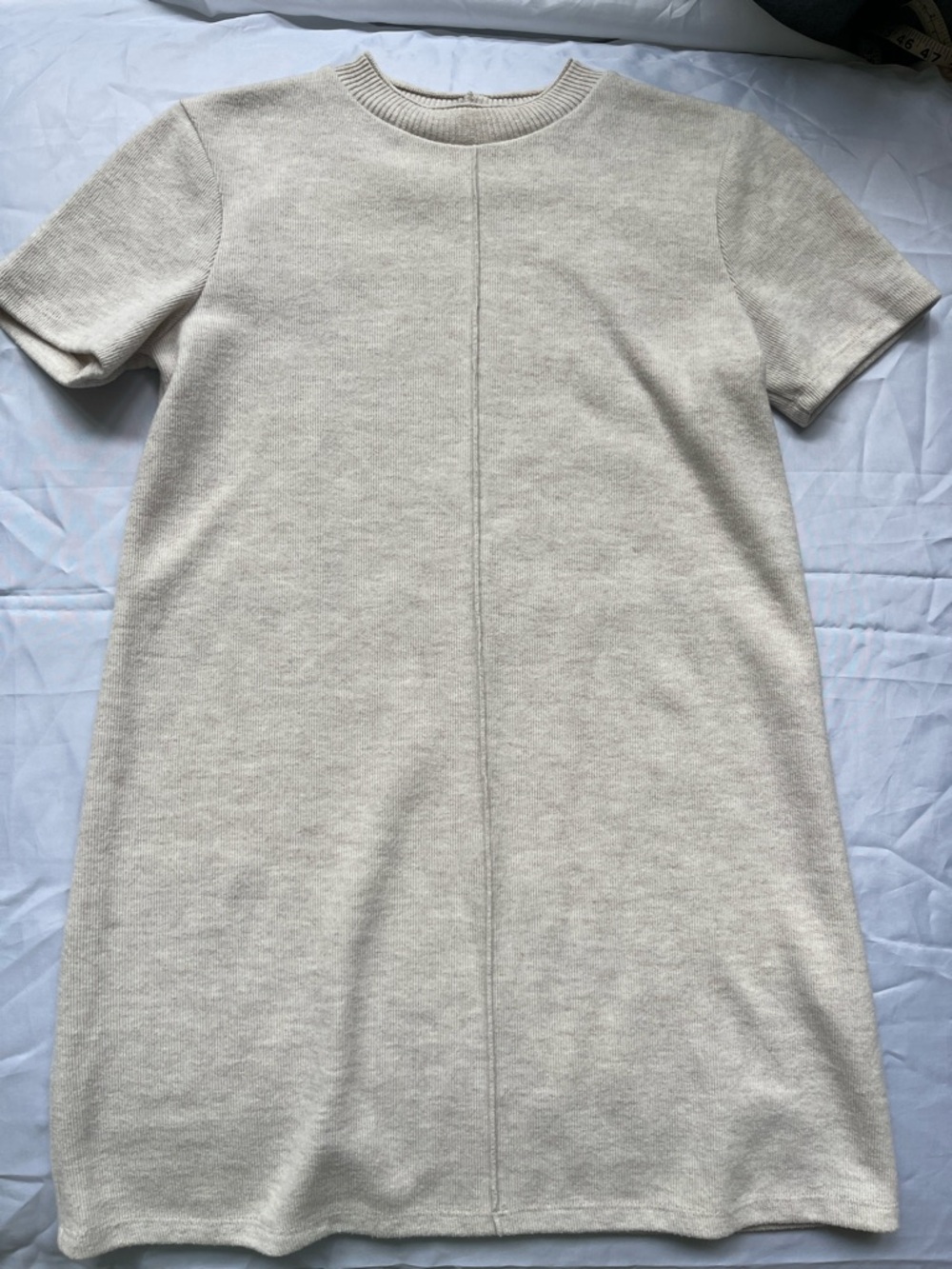 Zara Oatmeal Knit Mini Shift Dress size Small